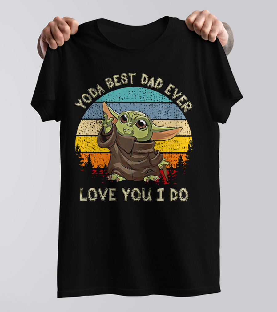 Yoda Best Dad Ever Love You I Do Retro Baby Alien T-Shirt