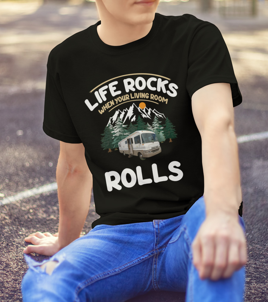Life Rocks When Your Living Room Rolls Century Fleetwood Bounders 1992 34s T-Shirt