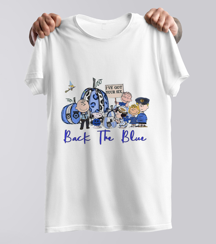 Peanuts Back The Blue Pumpkin Patch I've Got Your Six T-Shirt