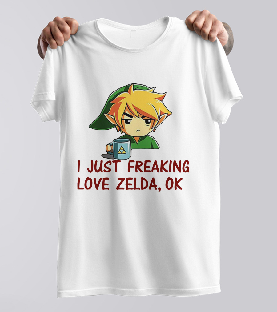 I Just Freaking Love Zelda OK With Triforce Mug And Character T-Shirt