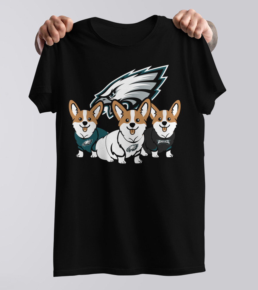 Philadelphia Eagles Corgi Trio T-Shirt