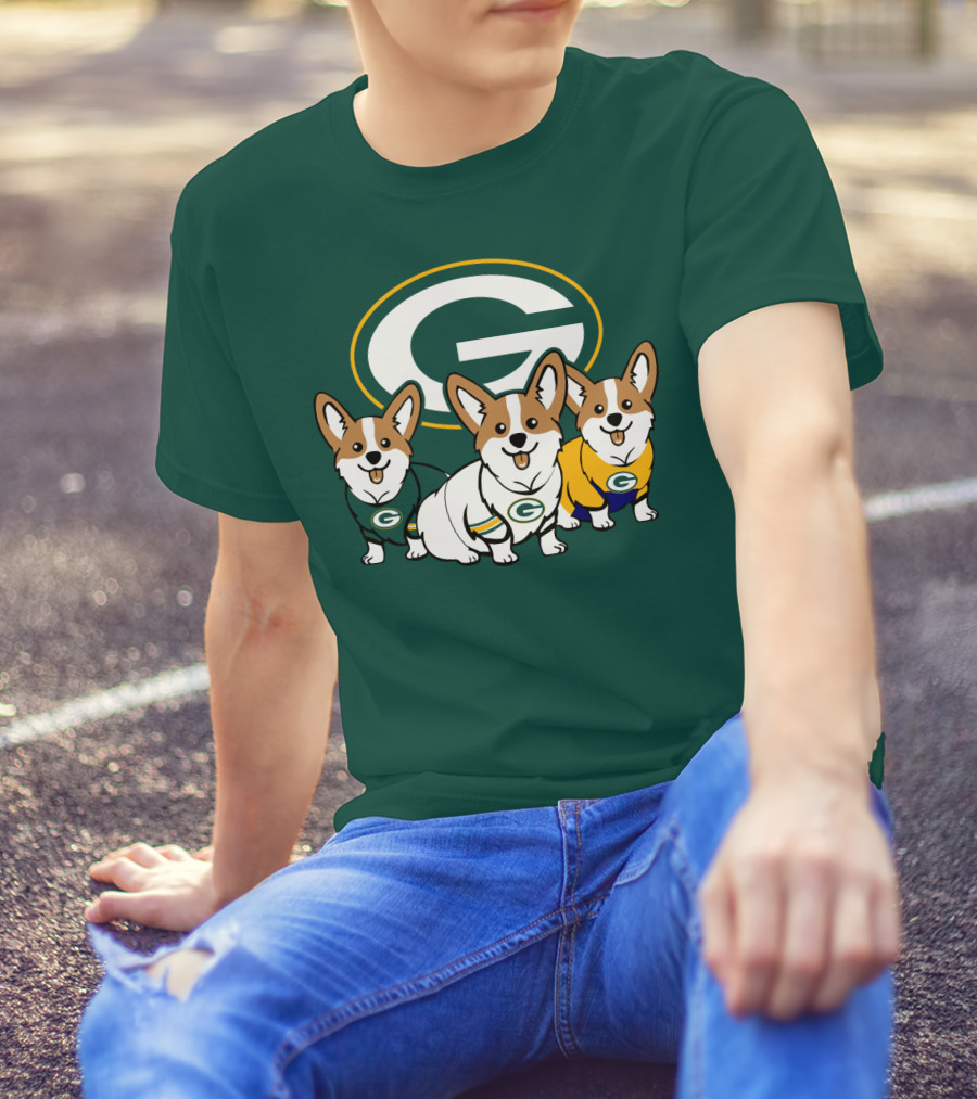 Green Bay Packers Corgi T-Shirt