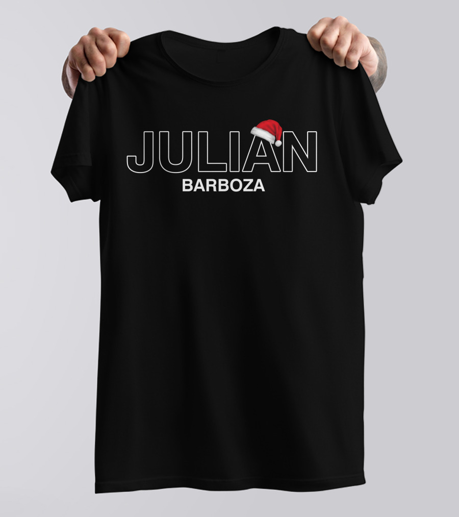JULIAN BARBOZA Santa Hat Holiday Edition T-Shirt
