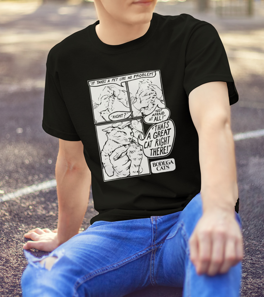 Bodega Cats That's A Great Cat Right There Comic Strip T-Shirt