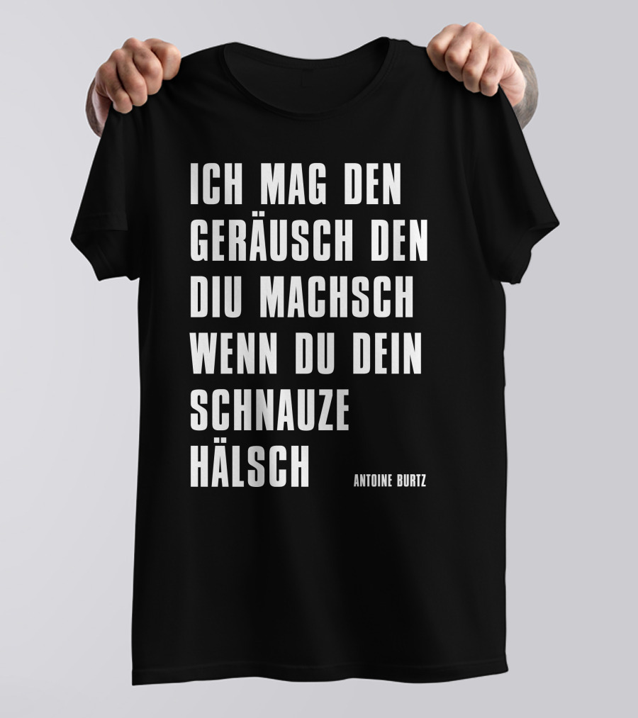 Teddy Teclebrhan Antoine Burtz Ich Mag Den Geräusch Den Diu Machsch Wenn Du Dein Schnauze Hälsch T-Shirt