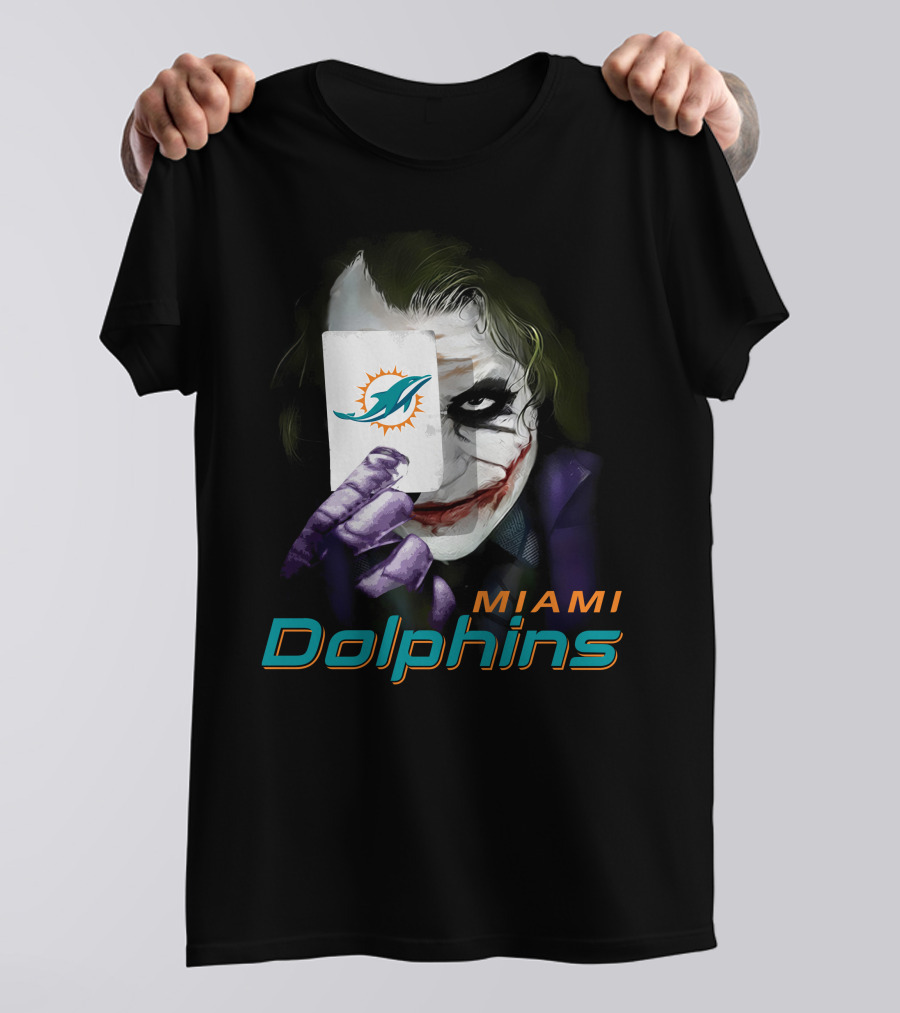 Miami Dolphins Joker Card Fusion T-Shirt