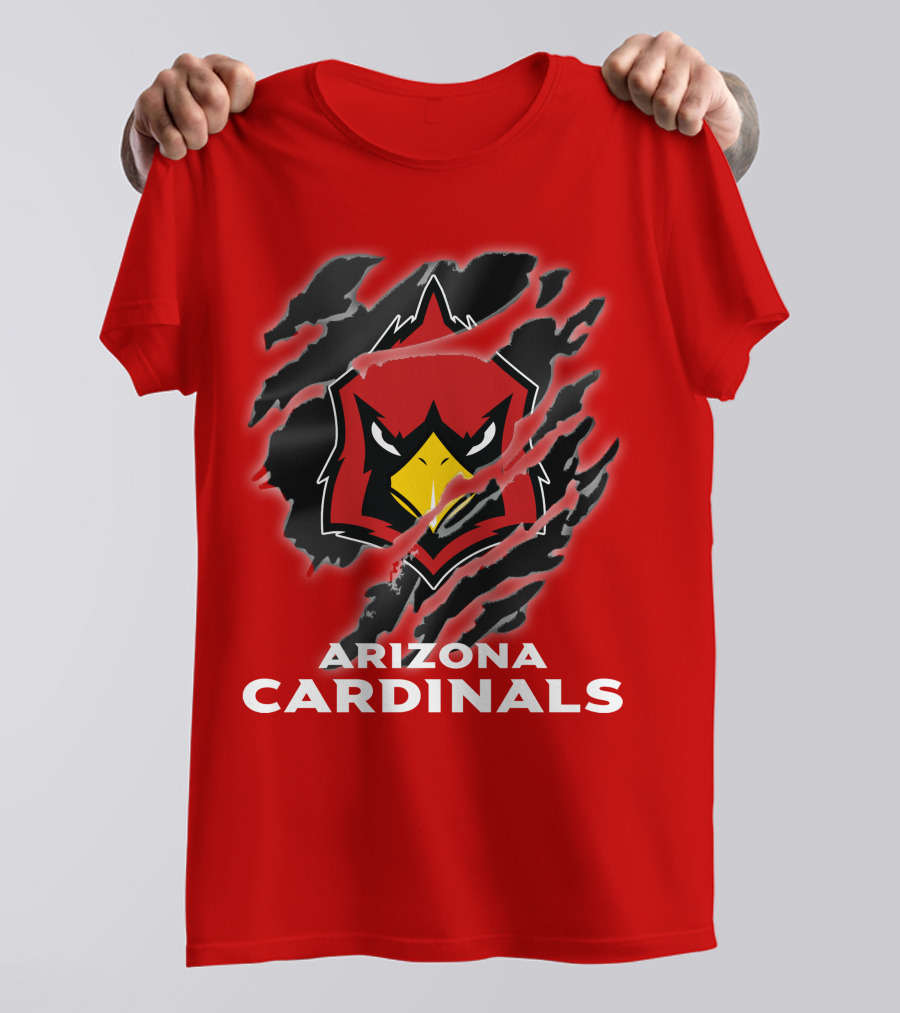 Arizona Cardinals Logo Claw Marks T-Shirt