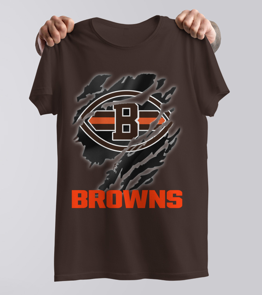 Browns 07 Football Claw Mark T-Shirt