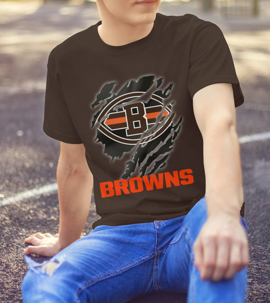 Browns 07 Football Claw Mark T-Shirt