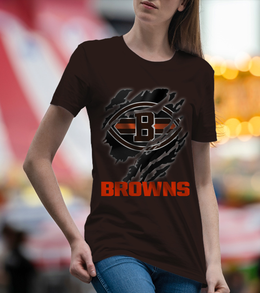 Browns 07 Football Claw Mark T-Shirt