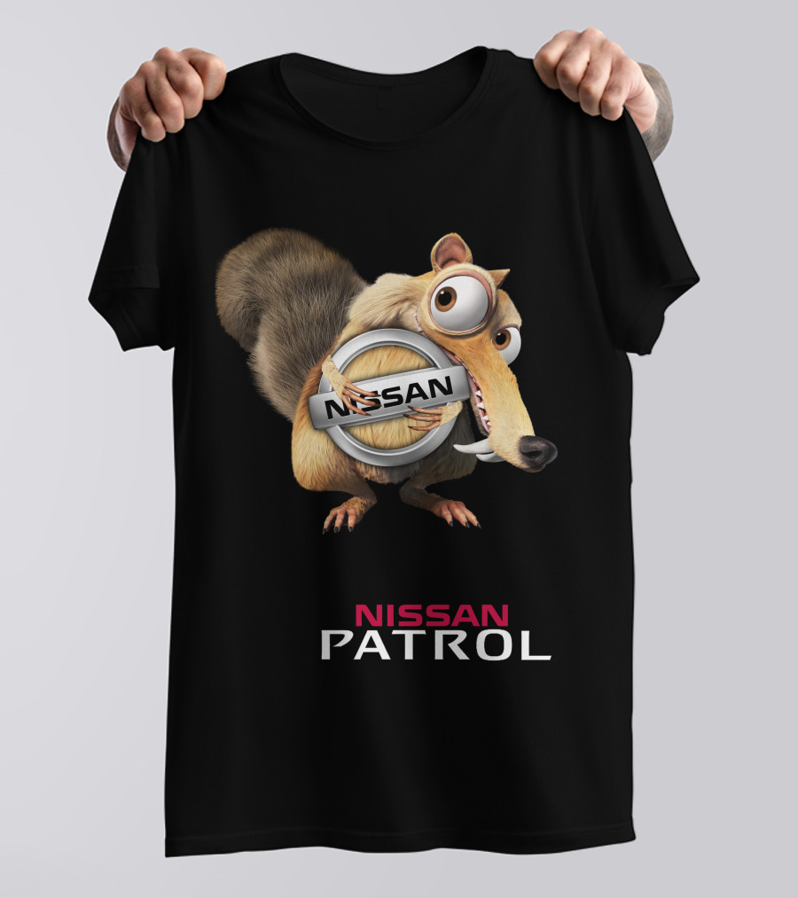 Nissan Patrol Squirrel Emblem Hugging Circular T-Shirt
