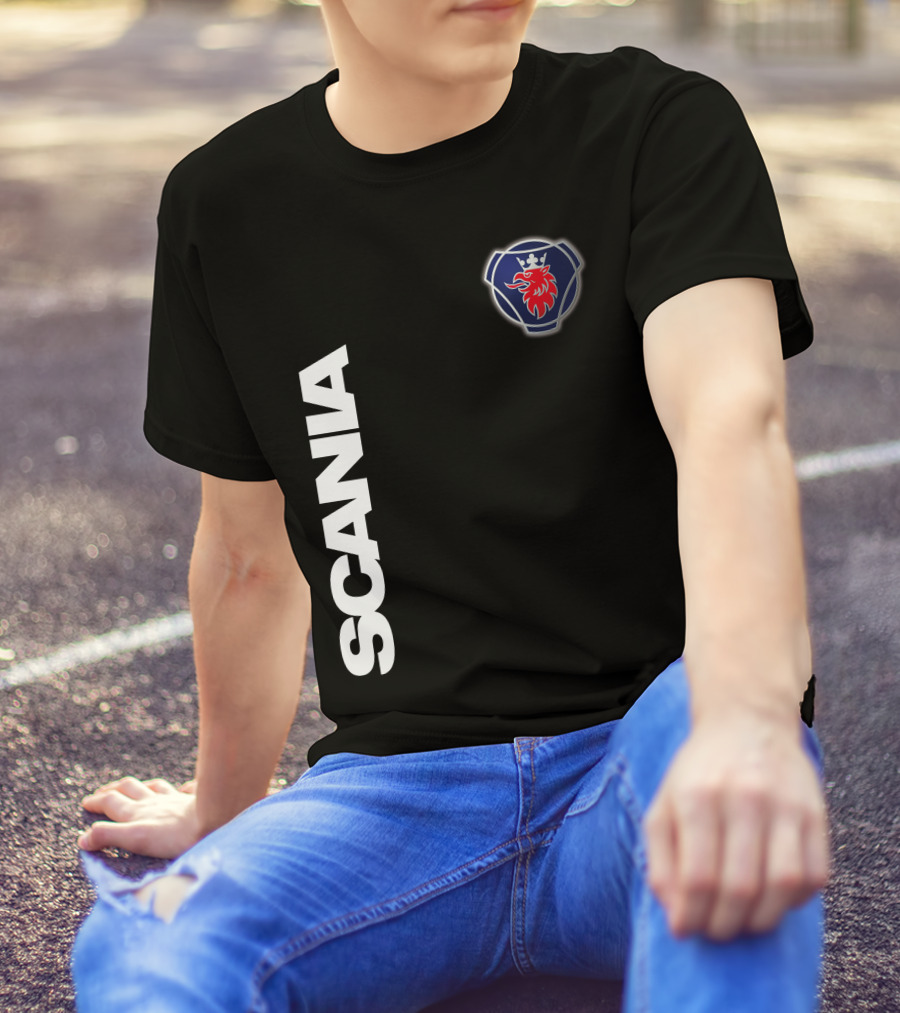 Scania Emblem King Of The Road Lion Badge T-Shirt