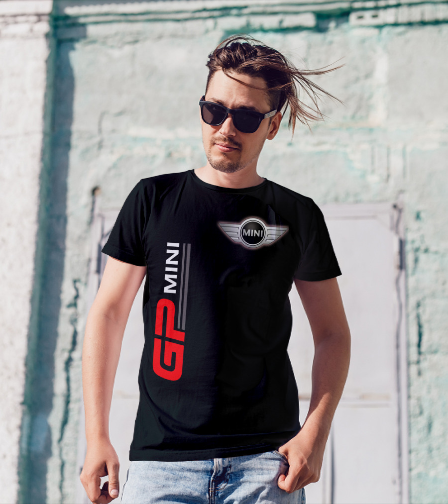 Mini Gp Wing Badge Red Vertical Line T-Shirt