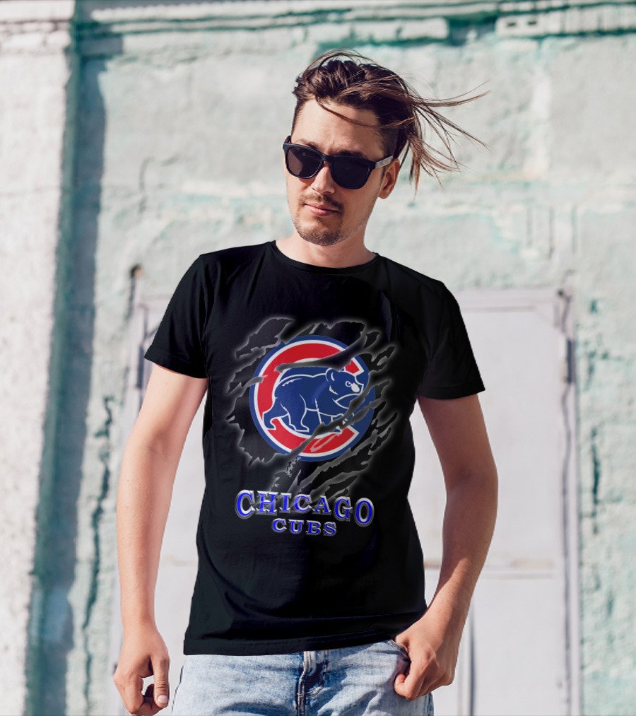 Chicago Cubs Bear Logo T-Shirt