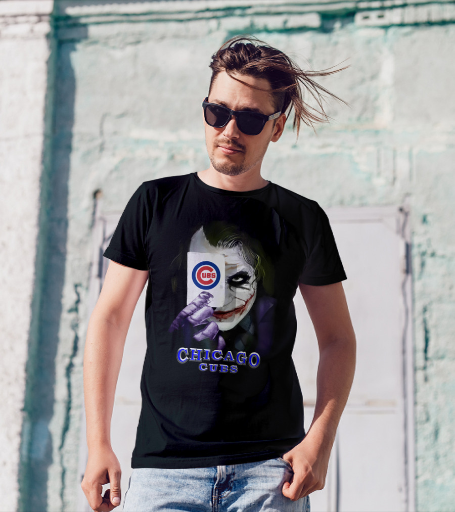 Chicago Cubs Joker Card Face T-Shirt