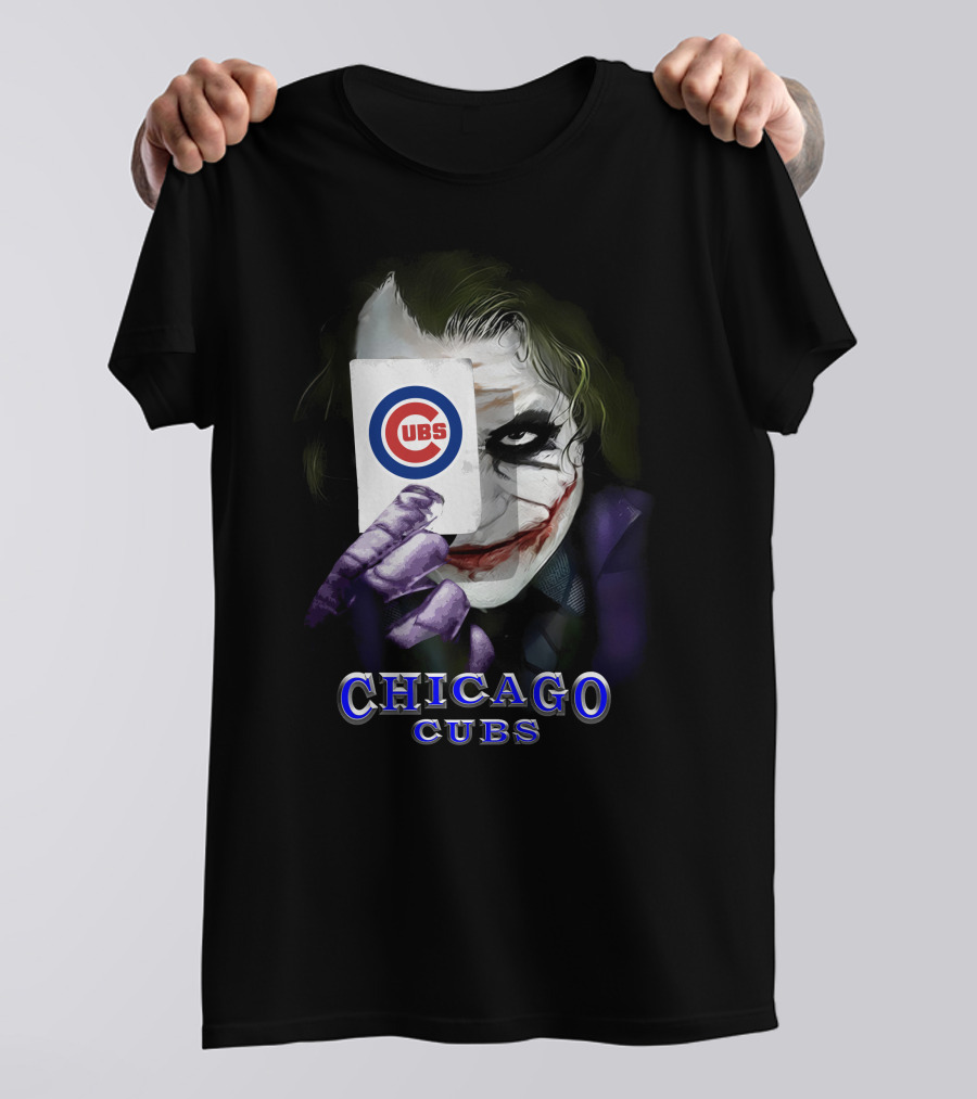 Chicago Cubs Joker Card Face T-Shirt