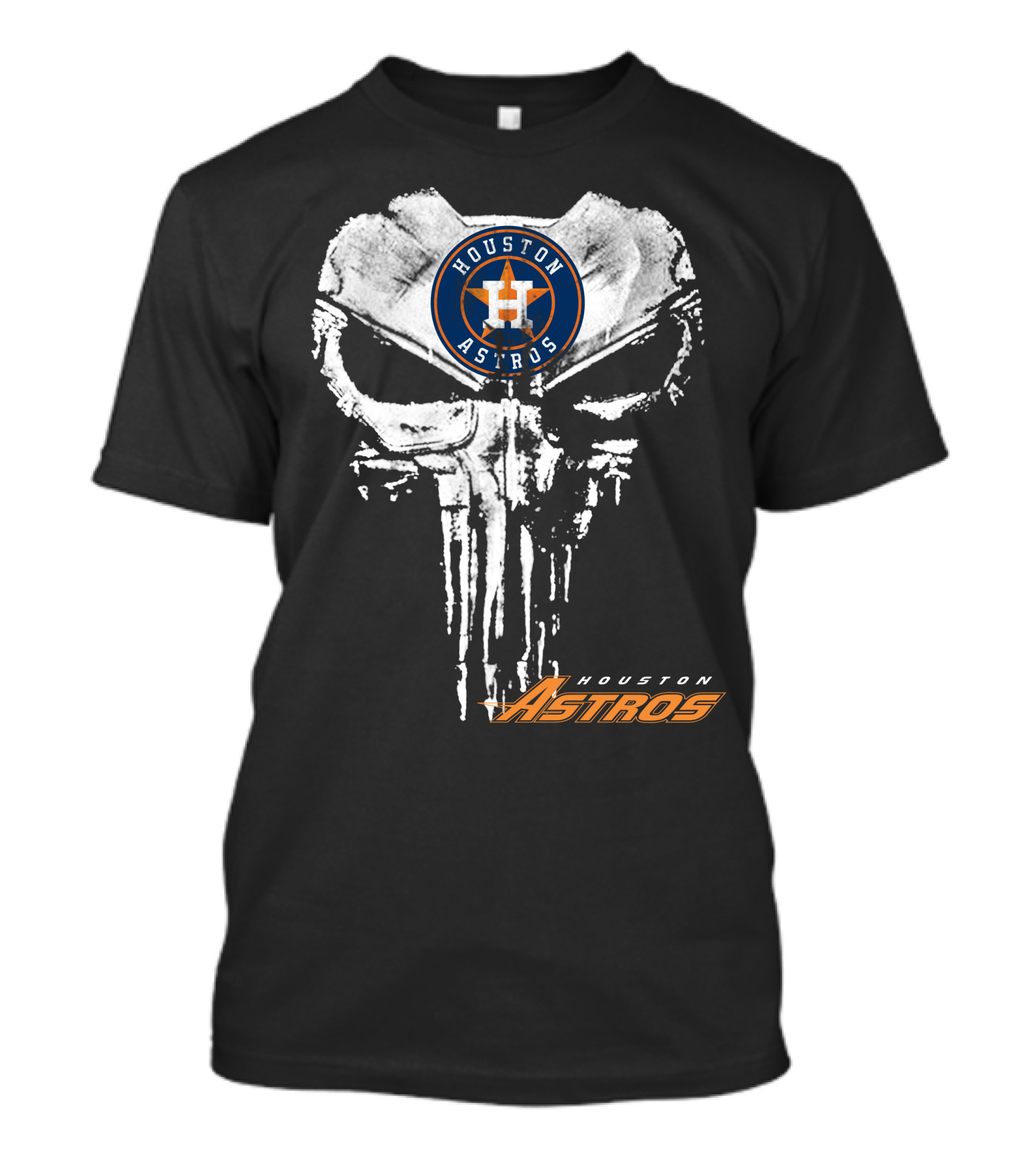 Houston Astros Punisher Skull T-Shirt