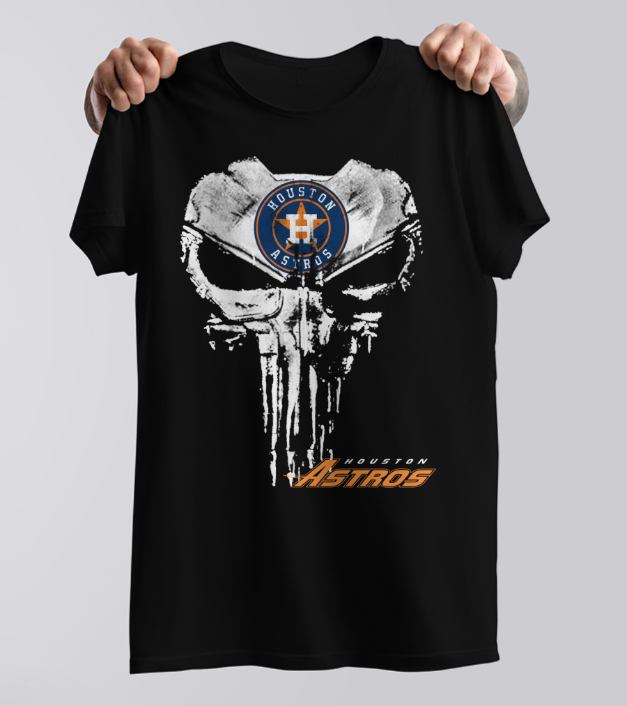 Houston Astros Punisher Skull T-Shirt