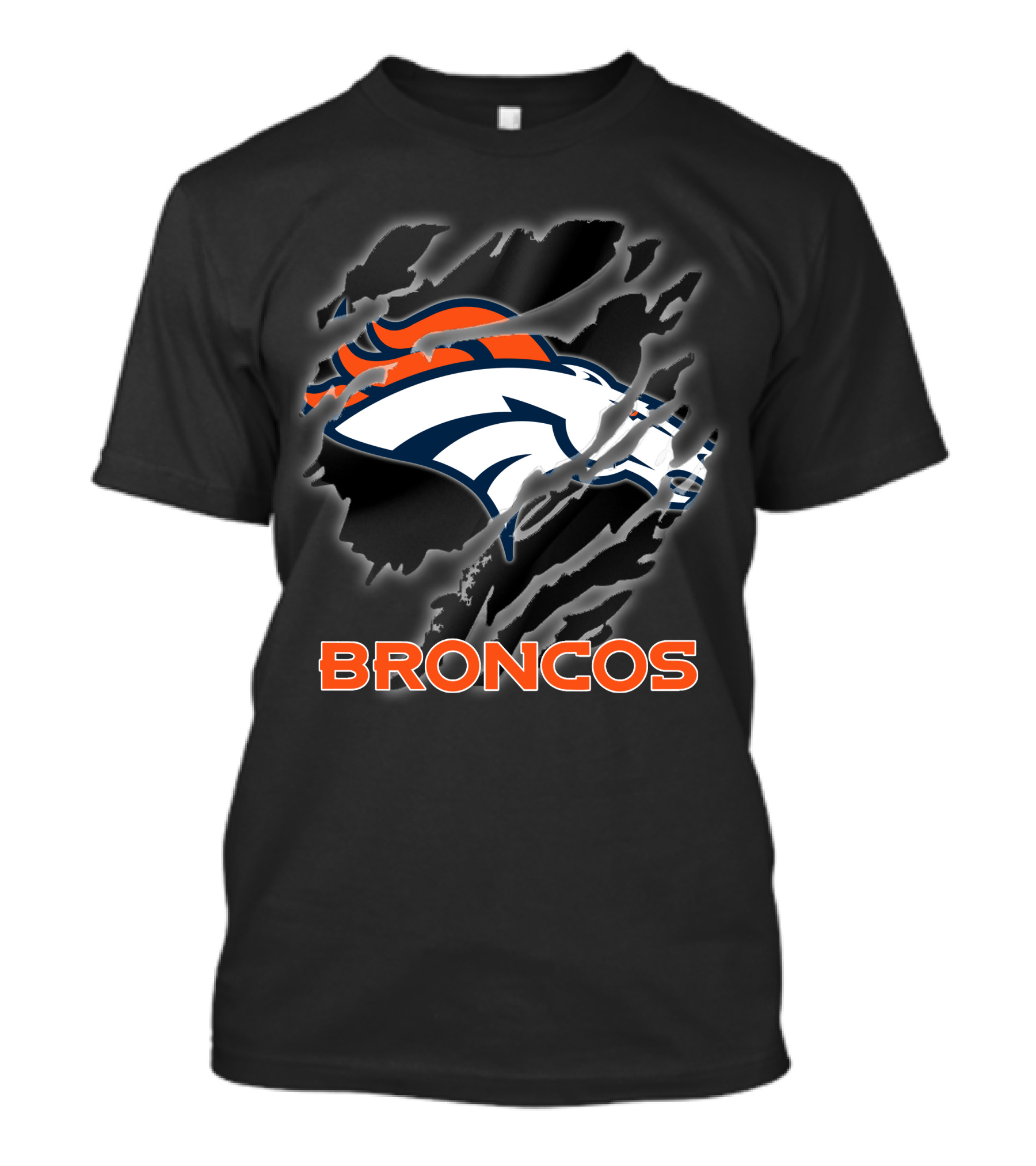 Denver Broncos Ripped Claw Marks T-Shirt
