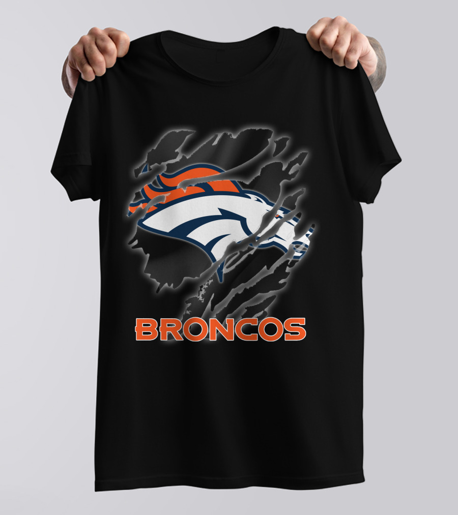 Denver Broncos Ripped Claw Marks T-Shirt