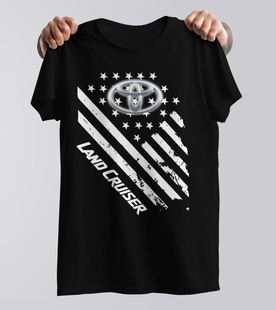 Toyota Land Cruiser American Flag Style T-Shirt