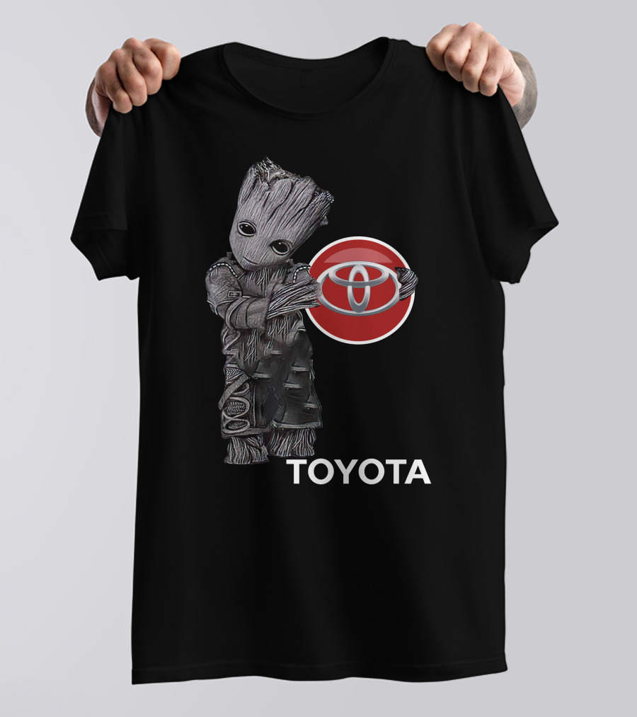 Toyota Logo With Cute Galactic Tree Character Embrace T-Shirt