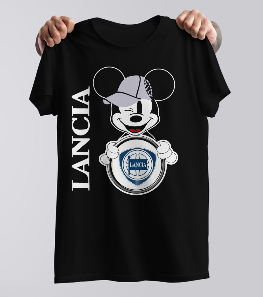 Lancia Mickey Mouse Holding T-Shirt