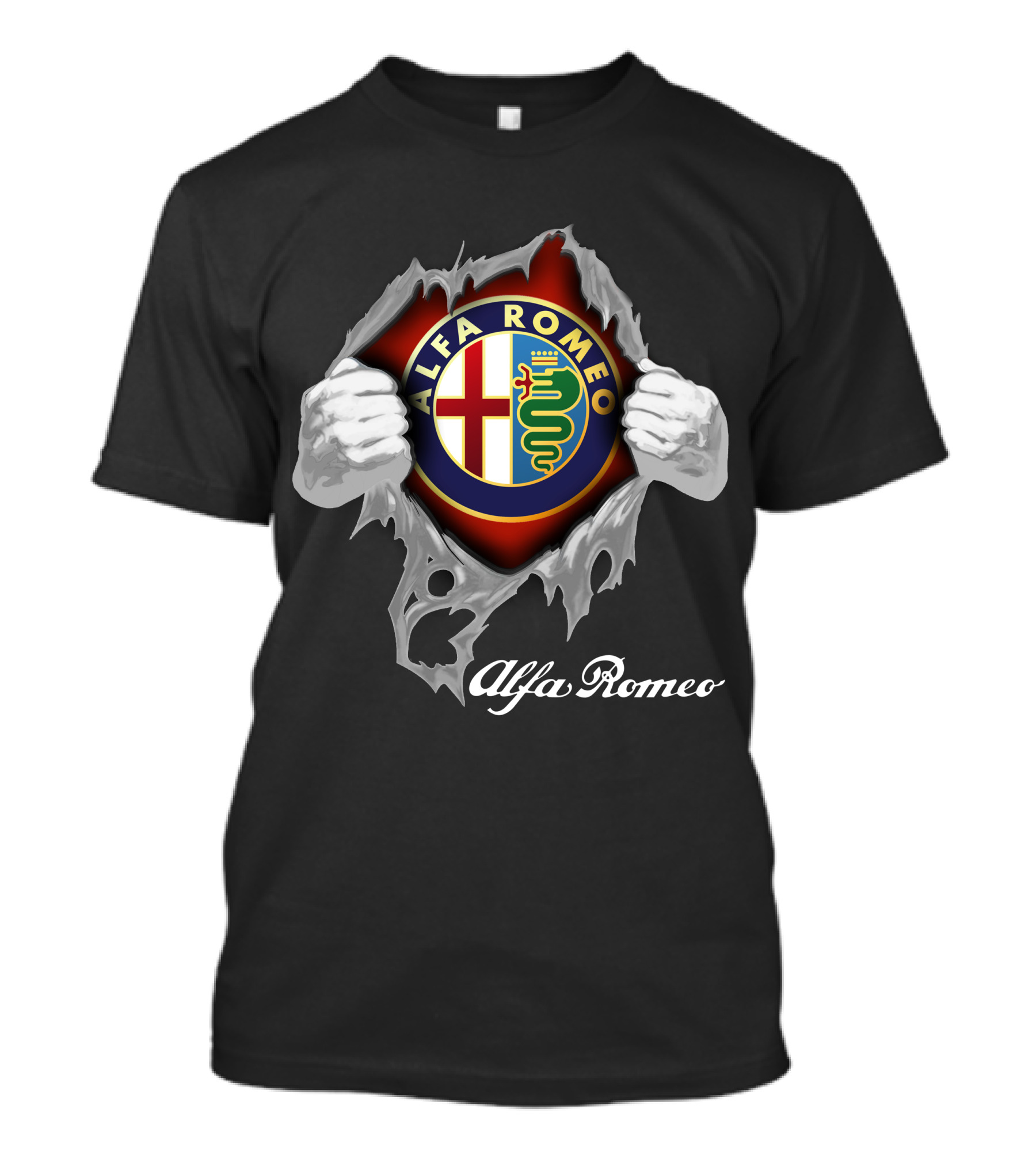 Alfa Romeo Logo With Tearaway Effect T-Shirt