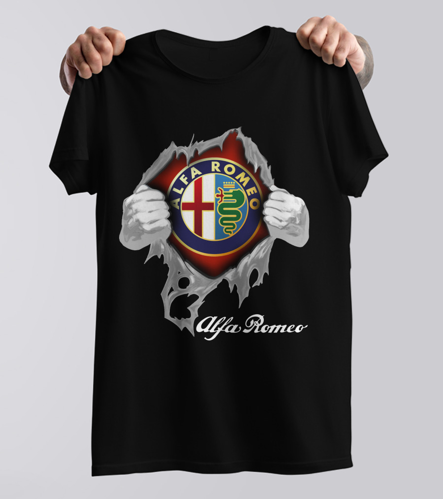 Alfa Romeo Logo With Tearaway Effect T-Shirt