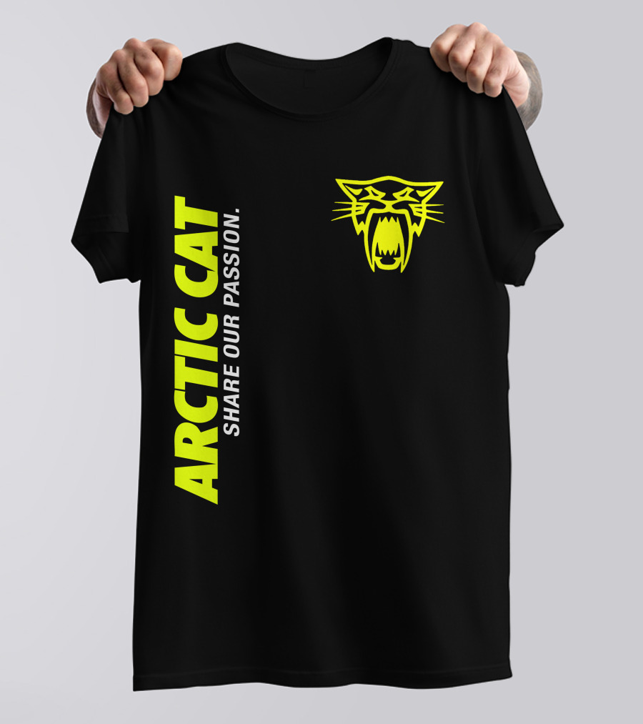 Arctic Cat Share Our Passion Neon Cat T-Shirt