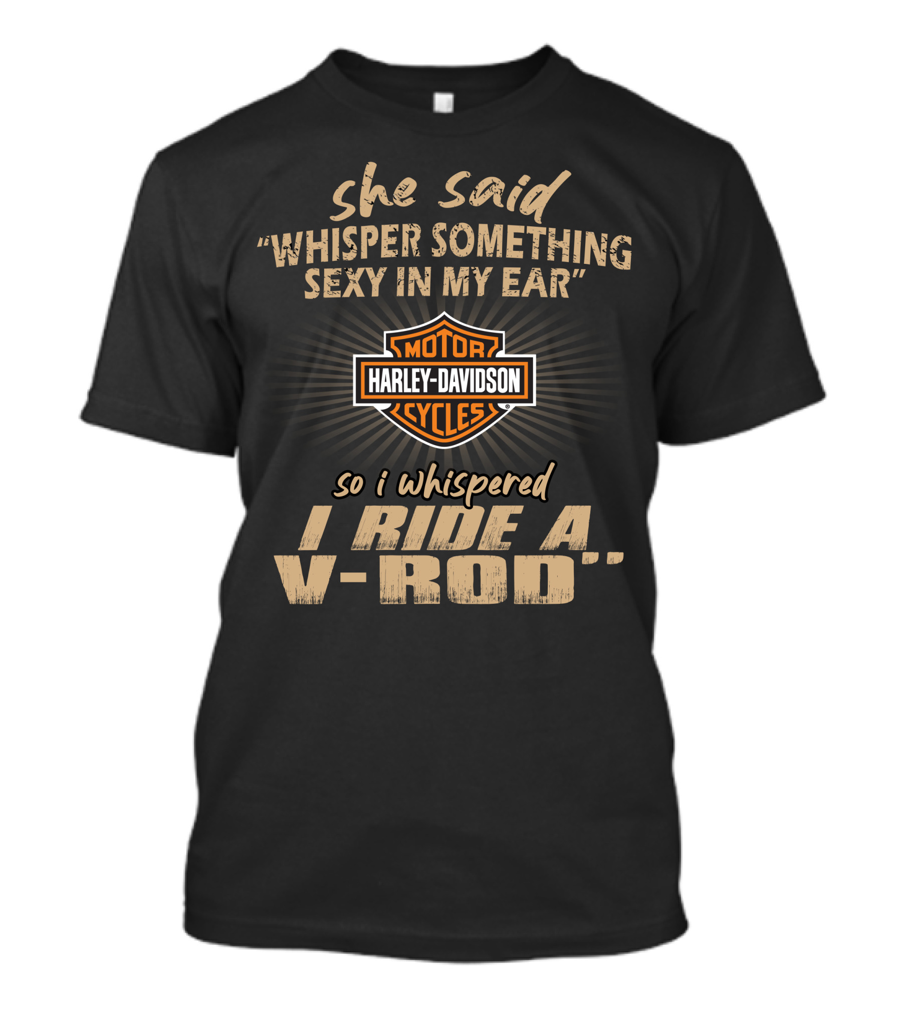 Harley Davidson Motorcycles Whisper Something Sexy V-Rod 01 Rider T-Shirt