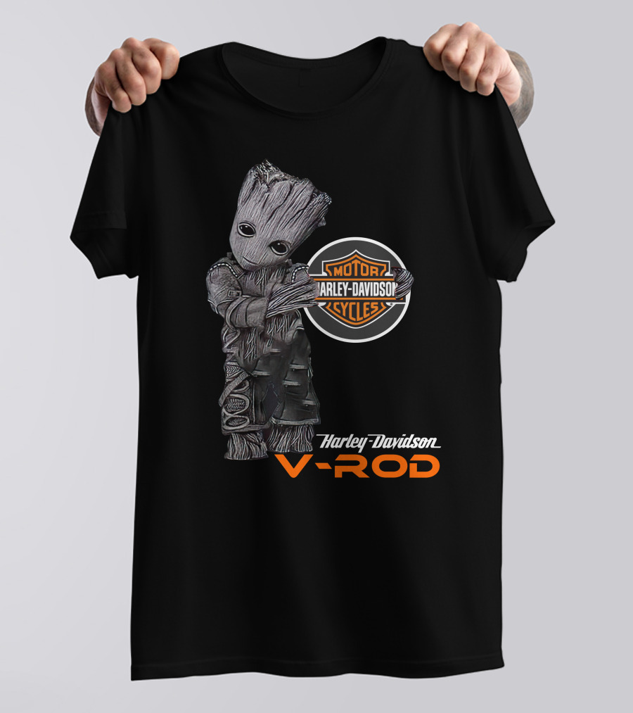 Harley Davidson V-Rod Groot Guardians Motorcycles T-Shirt