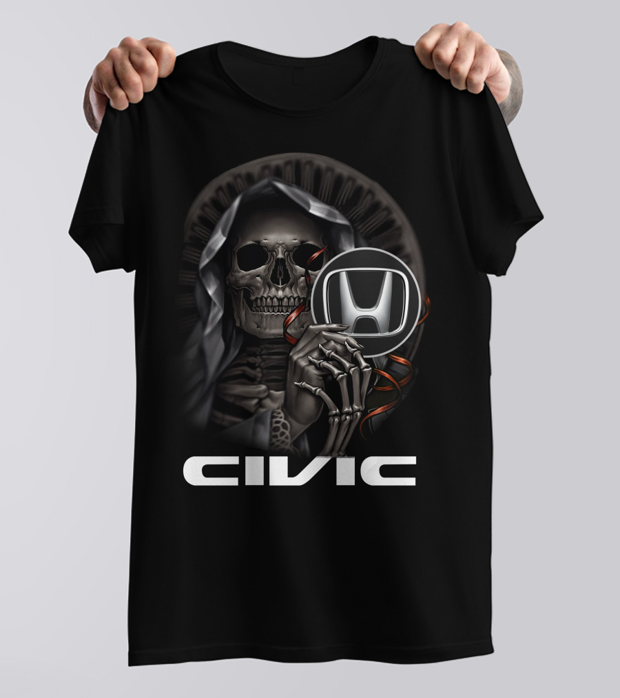 Civic 07 Grim Reaper Skeleton Honda T-Shirt