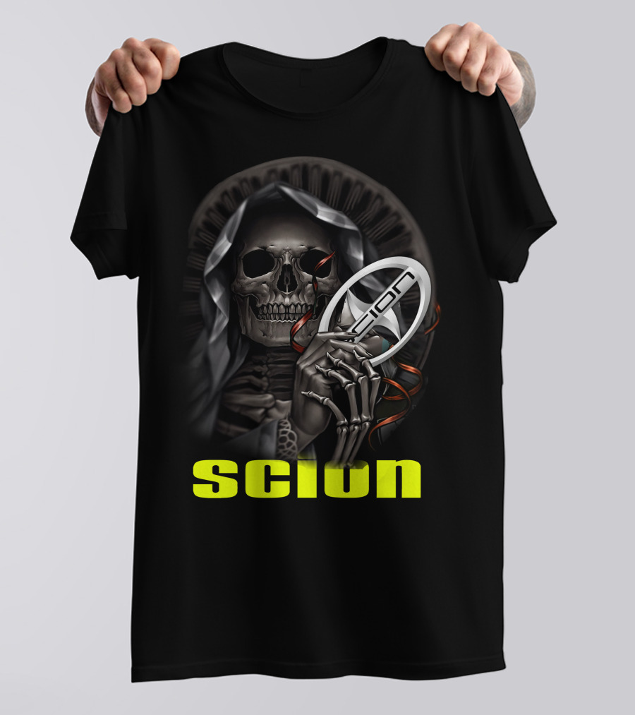 Scion Grim Reaper Skull Holding T-Shirt