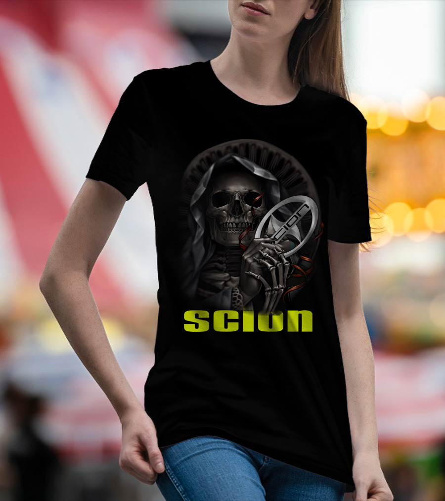 Scion Grim Reaper Skull Holding T-Shirt