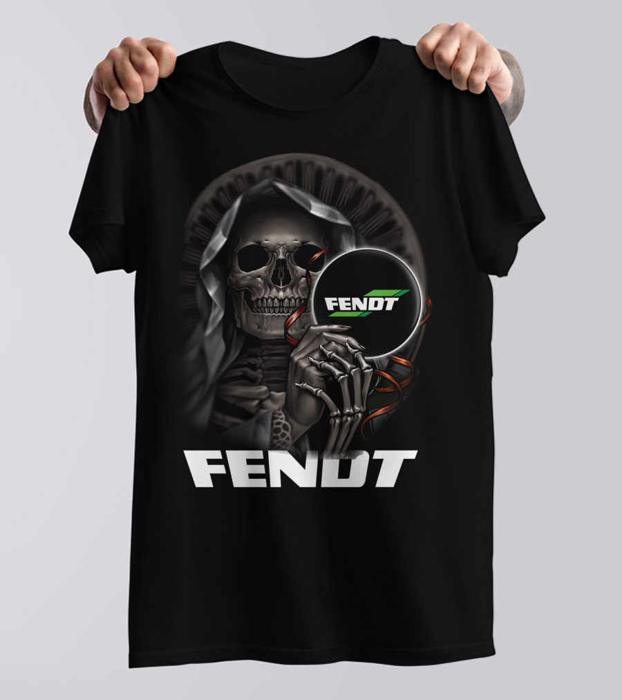 Fendt Grim Reaper Skeleton Holding T-Shirt