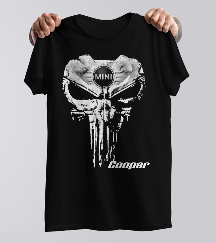Mini Cooper 14 Grunge Skull T-Shirt
