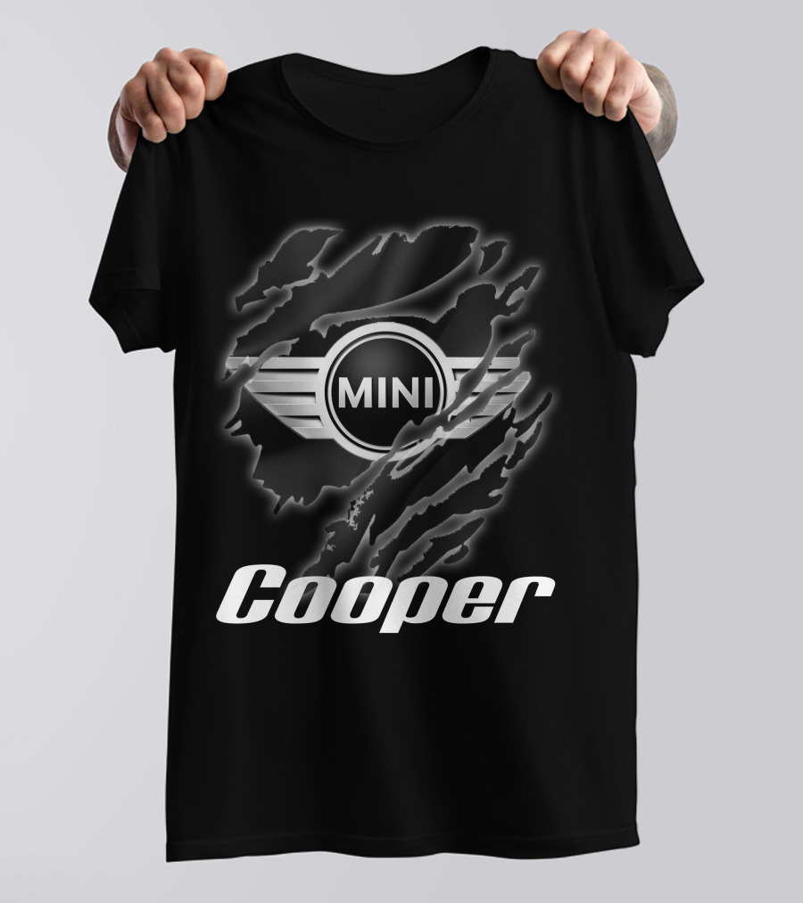 Mini Cooper Logo With Ripped Effect T-Shirt