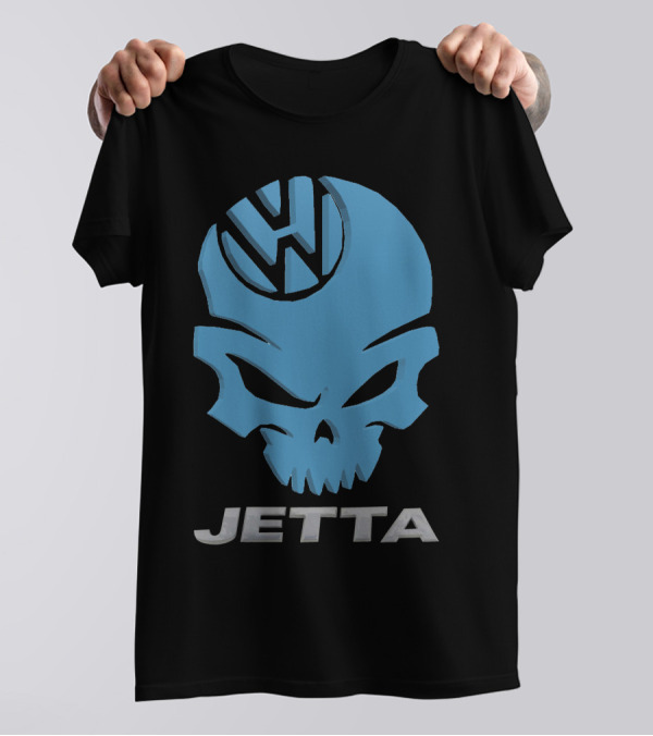 Jetta VW Skull Logo Blue T-Shirt