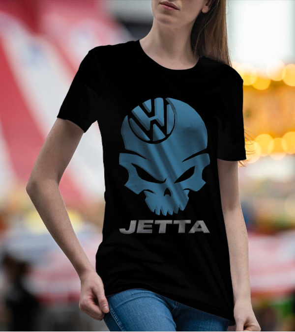 Jetta VW Skull Logo Blue T-Shirt