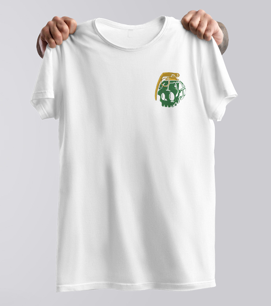 Oops Thiccc Boy Merch Skull Grenade T-Shirt
