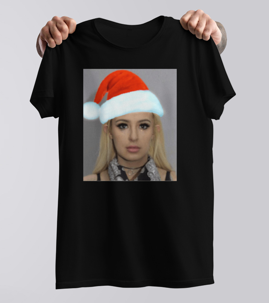 Tana Mongeau Mugshot Santa Hat Christmas T-Shirt
