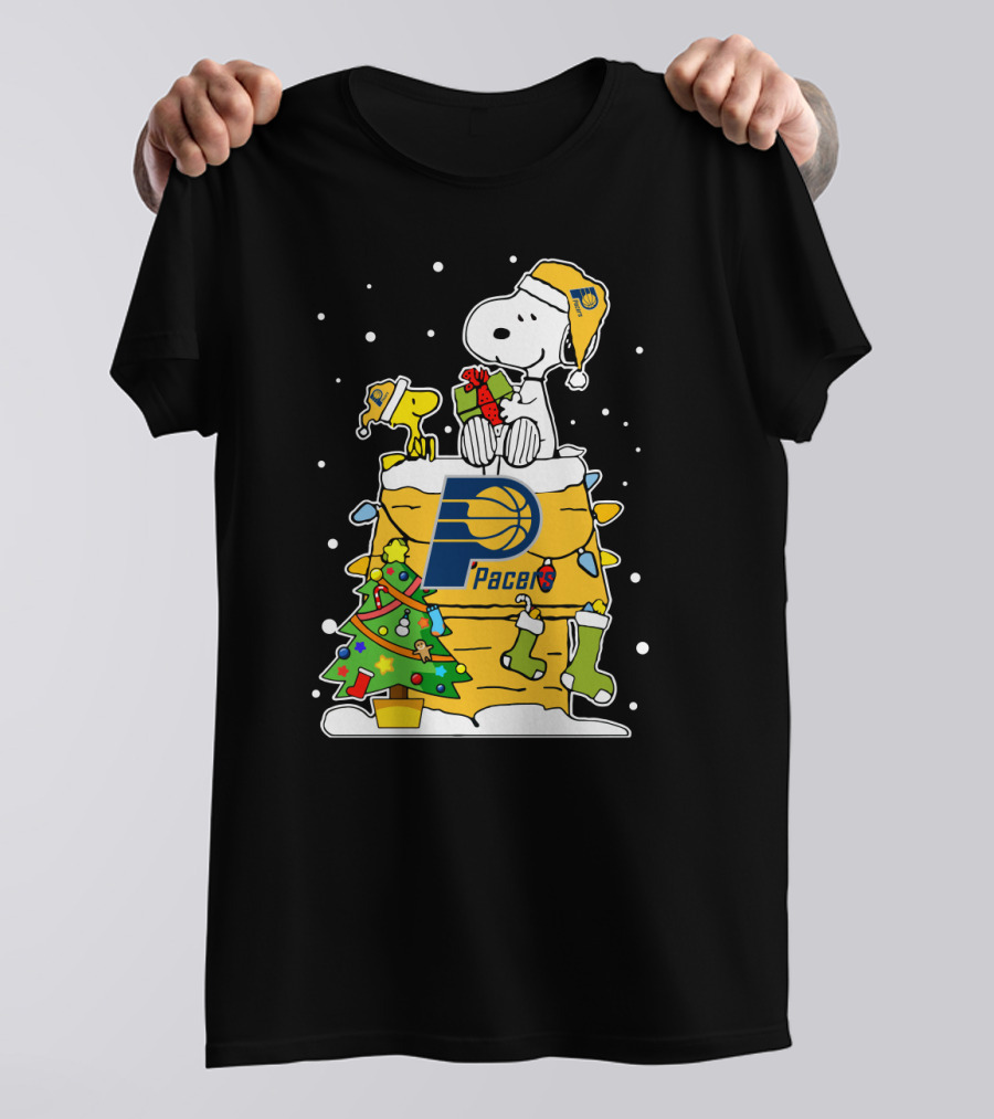 Indiana Pacers Snoopy Christmas Peanuts Lover T-Shirt