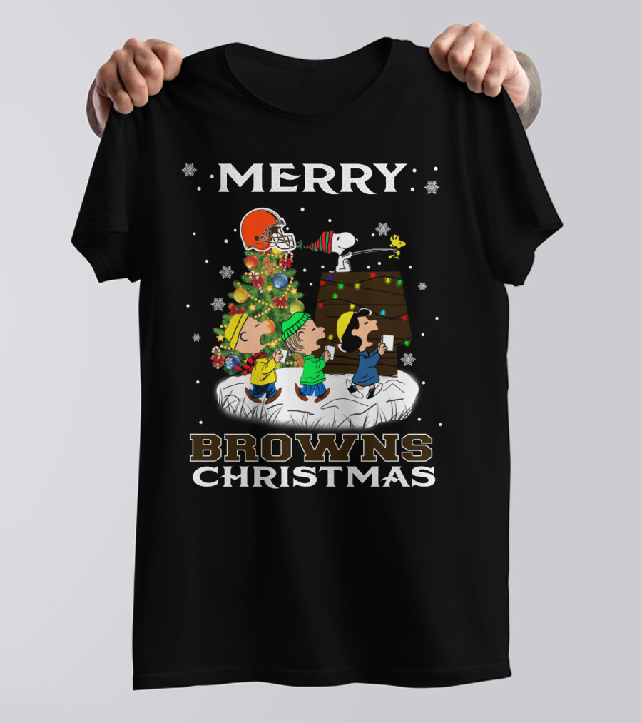Merry Browns Christmas With Snoopy And Friends T-Shirt