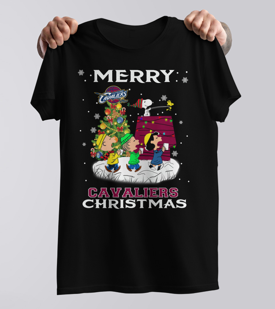 Merry Cavaliers Christmas Snoopy Peanuts Charlie Brown T-Shirt