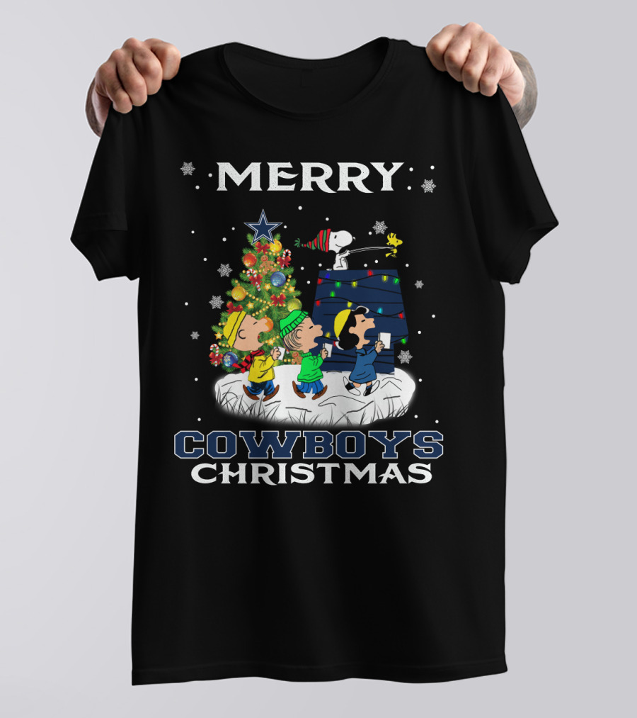 Merry Cowboys Christmas For Snoopy Fans T-Shirt