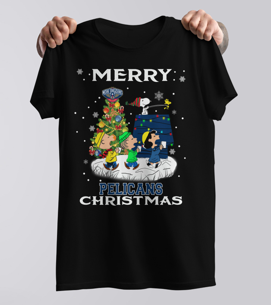 Merry Christmas Snoopy New Orleans Pelicans T-Shirt