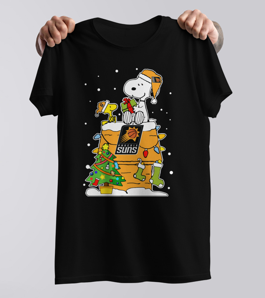 Phoenix Suns Christmas Snoopy And Woodstock Holiday Delight T-Shirt