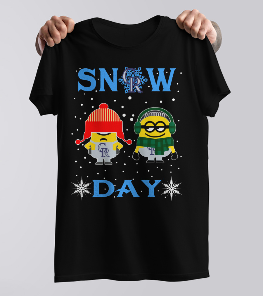 Snow Day For Colorado Rockies Minion Fans T-Shirt