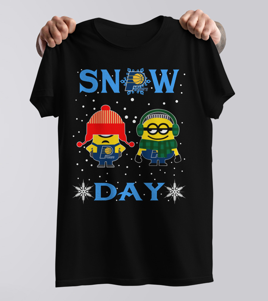 Indiana Pacers Snow Day Minion Fans T-Shirt